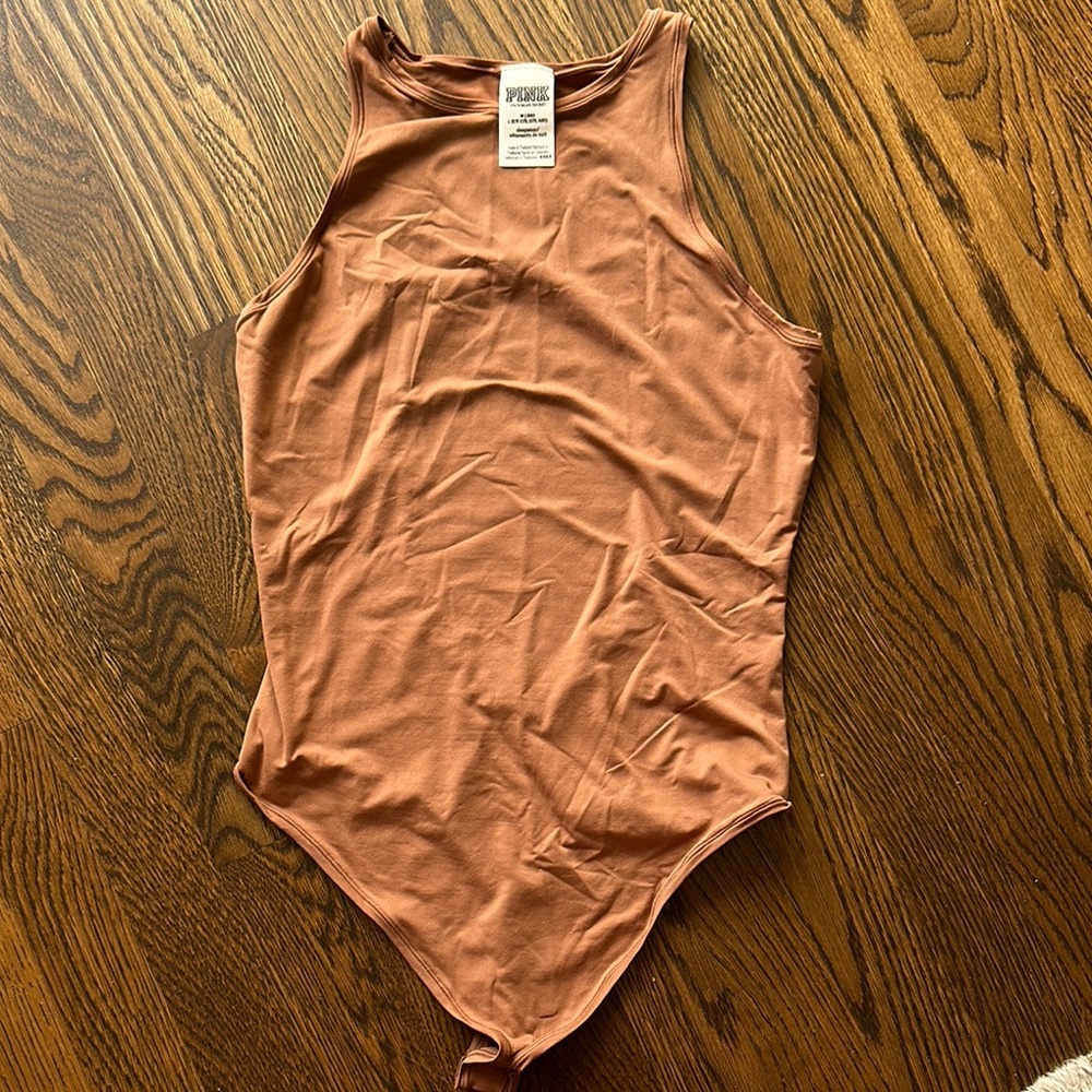 PINK Victoria's Secret Brown Bodysuit